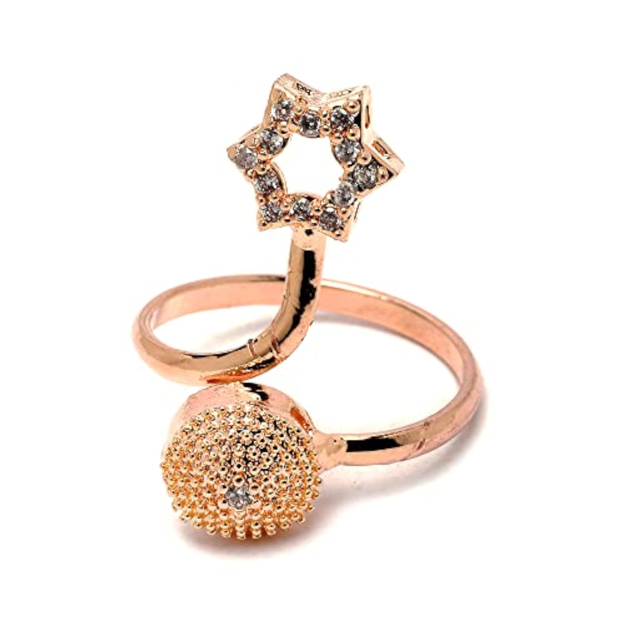 Rose Gold-Plated American Diamond Jewellery Set